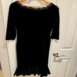 MISSLOOK Black Velvet Evening/Cocktail Dress Size 4